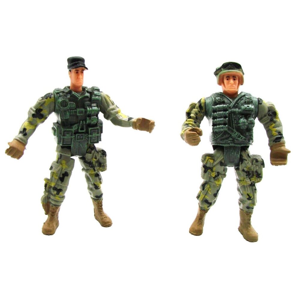 Chap Mei Lot 2 Soldier Toys Army Force Military Men Action Figure 4" Replacement